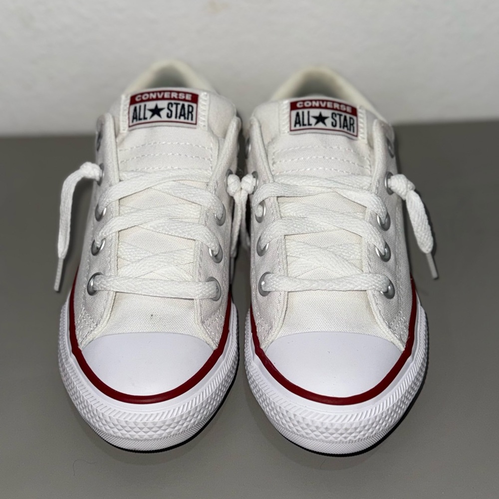 Converse Kids White and Red Sneakers